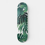 Tropical Monstera Jungle Leaves 1 スケートボード (正面)