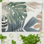 Tropical Monstera Jungle Leaves 3 キッチンタオル (折り畳み)
