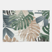 Tropical Monstera Jungle Leaves 3 キッチンタオル (横)