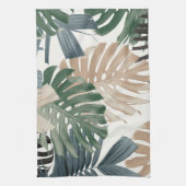 Tropical Monstera Jungle Leaves 3 キッチンタオル (縦)