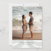 Tropical Monstera Leaf Destination Wedding Photo 招待状 (裏面)