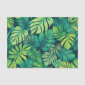 Tropical Monstera Leaves Jungle Pattern 薄葉紙 (正面)