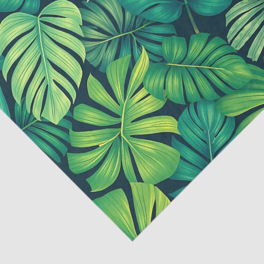 Tropical Monstera Leaves Jungle Pattern 薄葉紙 (詳細)