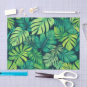 Tropical Monstera Leaves Jungle Pattern 薄葉紙 (クラフト)