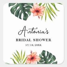 Tropical Monstera Palm Bridal Shower 