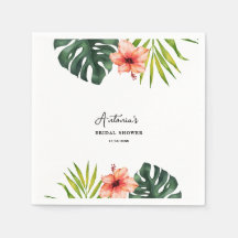 Tropical Monstera Palm Bridal Shower 