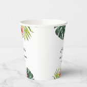 Tropical Monstera Palm Bridal Shower  紙コップ (左)