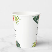 Tropical Monstera Palm Bridal Shower  紙コップ (右)