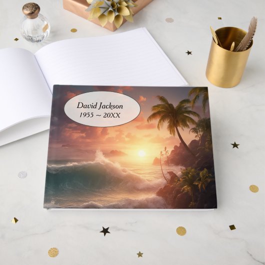 Tropical Morning Sunrise for Memorial Service  ゲストブック (正面見開き)