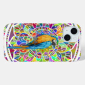 Tropical Mosaic – Blue & Gold Macaw Mandala Case-Mate iPhoneケース (裏面 (横))