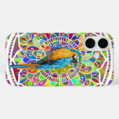 Tropical Mosaic – Blue & Gold Macaw Mandala Case-Mate iPhoneケース (裏面 (横))