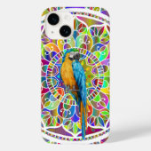 Tropical Mosaic – Blue & Gold Macaw Mandala Case-Mate iPhoneケース (裏面)