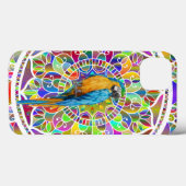 Tropical Mosaic – Blue & Gold Macaw Mandala Case-Mate iPhoneケース (裏面 (横))