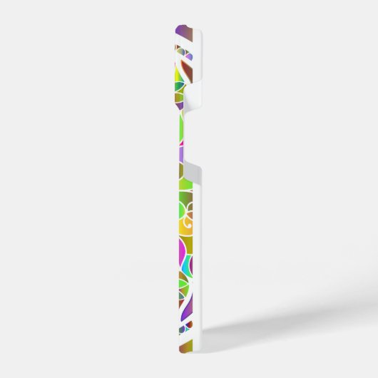 Tropical Mosaic – Blue & Gold Macaw Mandala iPhoneケース (左側面)