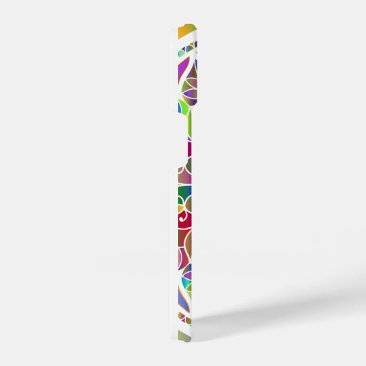 Tropical Mosaic – Blue & Gold Macaw Mandala iPhoneケース (右側面)