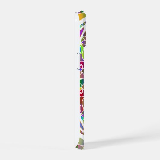 Tropical Mosaic – Blue & Gold Macaw Mandala iPhone 15ケース (右側面)