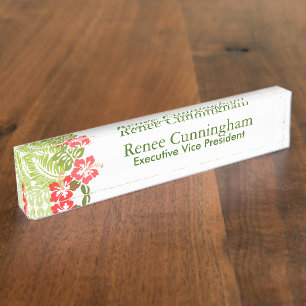 Tropical Nameplate for Your Office デスクネームプレート