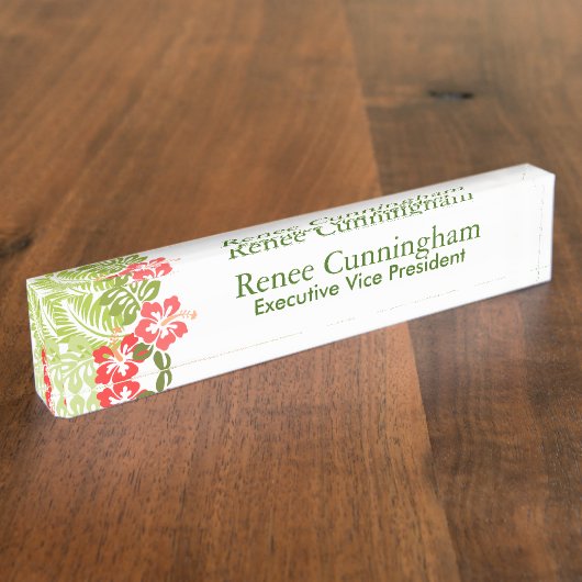 Tropical Nameplate for Your Office デスクネームプレート (側面)