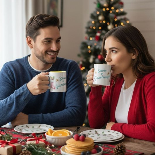 Tropical Nautical Holiday Mug コーヒーマグカップ