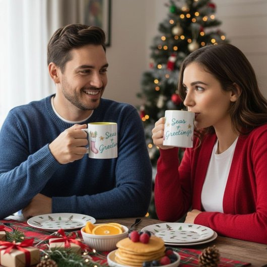 Tropical Nautical Holiday Mug コーヒーマグカップ