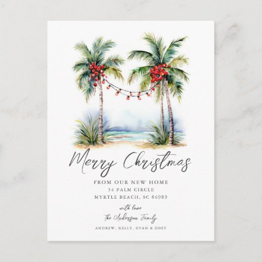 Tropical New Home Christmas Card 案内ポストカード (正面)