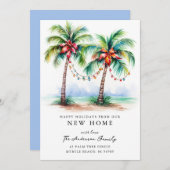 Tropical New Home Christmas Card 案内状 (正面/裏面)