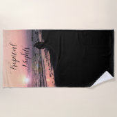 Tropical Nights Sunset Beach Towel ビーチタオル (正面)