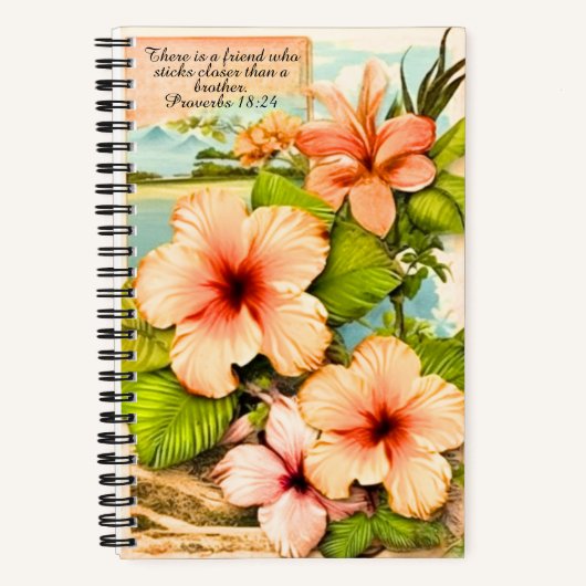 Tropical Notebook Proverbs 18:24 ノートブック (正面)