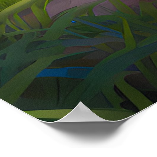 Tropical Ocean Island Sandy Beach Shore ポスター (角)