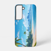 Tropical Ocean Island Sandy Beach Shore  Samsung Galaxyケース (裏面)