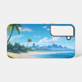 Tropical Ocean Island Sandy Beach Shore  Samsung Galaxyケース (裏面横)