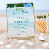 Tropical Ocean View Pre-wedding Party Invitation カード