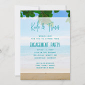 Tropical Ocean View Pre-wedding Party Invitation カード (正面)