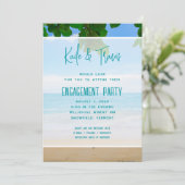 Tropical Ocean View Pre-wedding Party Invitation カード (スタンド正面)