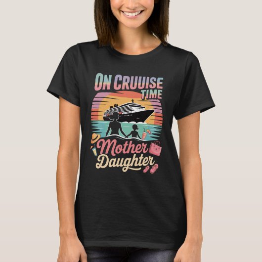 Tropical On Cruise Time Mother Daughter with Palm  Tシャツ (正面)