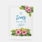 Tropical Open Bar Acrylic Sign アクリルサイン (正面)