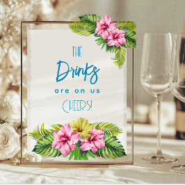 Tropical Open Bar Acrylic Sign アクリルサイン