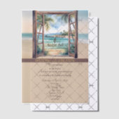 Tropical Open Window Ocean Beach ベラム紙招待状 (オフセット (招待状))