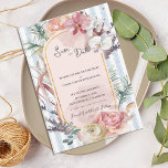 Tropical Orchid Arch Wedding Save the Date 案内状<br><div class="desc">Tropical Orchid Arch Save the Date | Blush Floral Beach Wedding Announcement. Announce your special day in elegant tropical style with this Tropical Orchid Arch Save the Date card. Featuring soft watercolor orchids, lush palm leaves, and romantic blush florals, this design creates a beautiful botanical frame around your wedding details....</div>