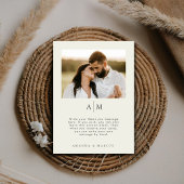 Tropical Orchid Botanical Wedding Photo Thank You  サンキューカード