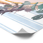 Tropical Orchid Floral Destination Wedding Welcome ポスター (角)