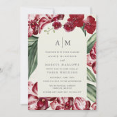 Tropical Orchid Hawaiian Island Wedding  招待状 (正面)