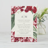 Tropical Orchid Hawaiian Island Wedding  招待状 (スタンド正面)