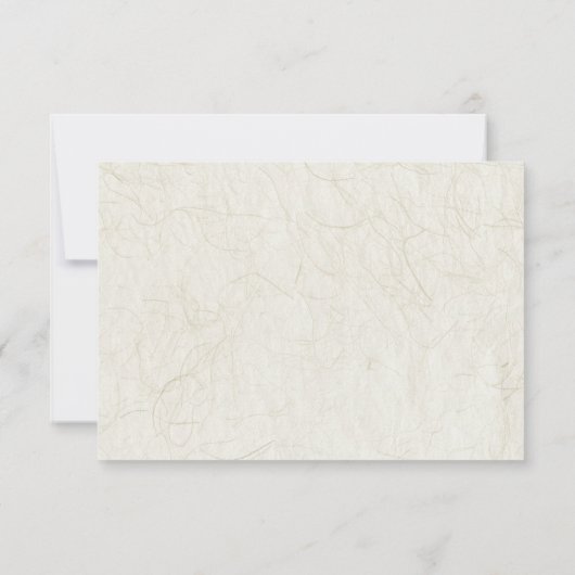 Tropical Orchid Hawaiian Island Wedding Invitation 出欠カード (裏面)