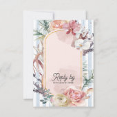 Tropical Orchid QR Code Destination Wedding RSVP (正面)