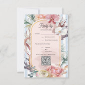 Tropical Orchid QR Code Destination Wedding RSVP (裏面)