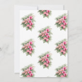 Tropical Orchid Wedding Invitation Pink Floral Mod 招待状 (裏面)