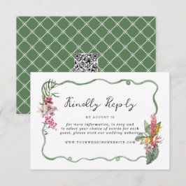 Tropical Organic Wedding Online RSVP Card エンクロージャーカード