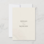 Tropical Palm エレガント Leaf RSVP応答カード 出欠カード (裏面)