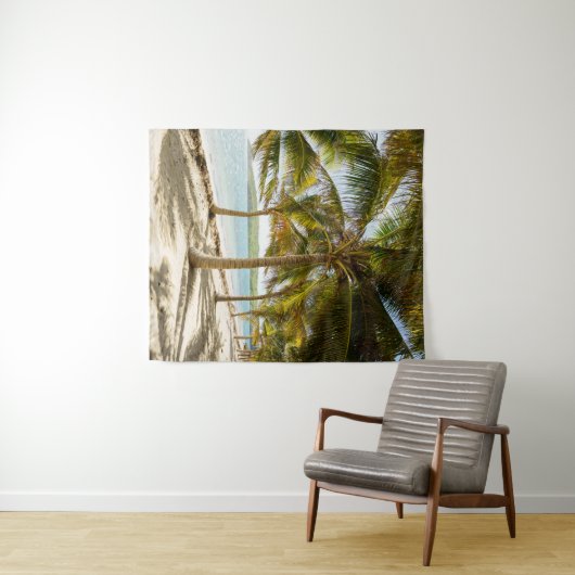 Tropical palm beach  タペストリー (インサイチュ(横))